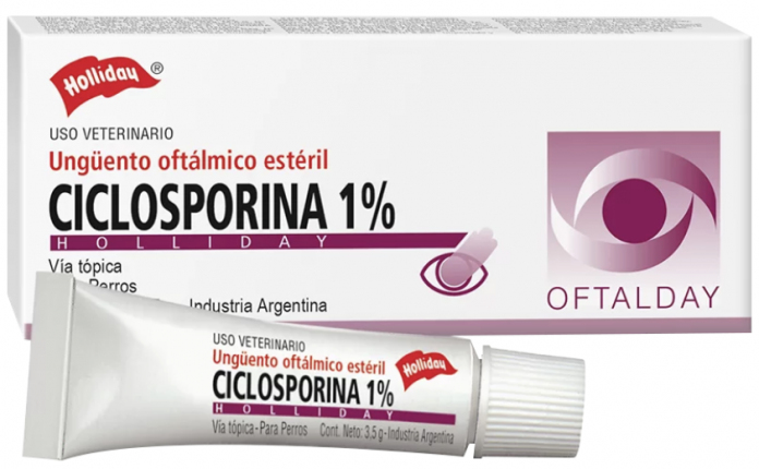 Ciclosporina Ungüento Oftálmico Perro y Gato 1% 3.5mg 7798042363025